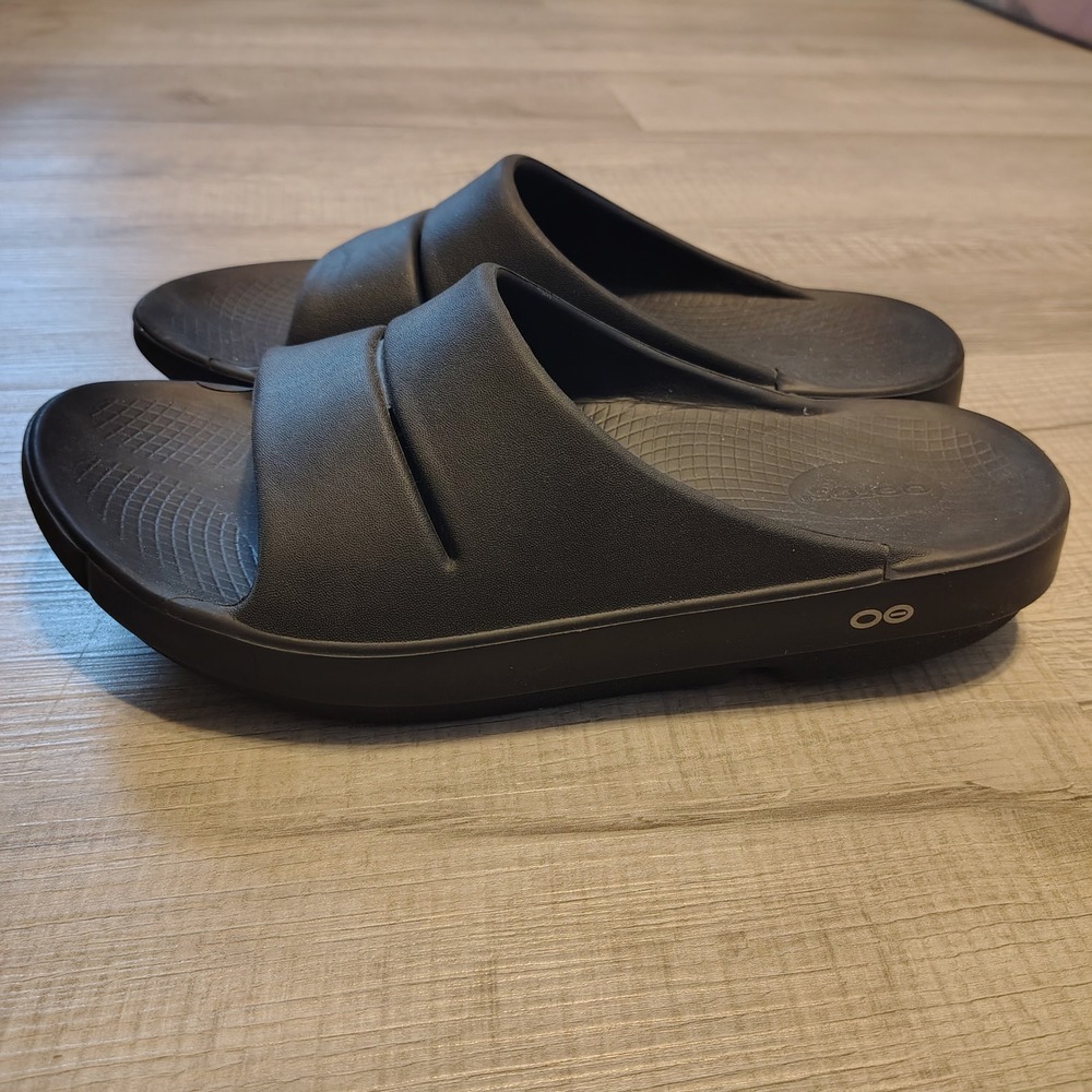 Oofos OOahh Sport Recovery Slides Black Mens 11 Womens 13 EU 44 Sandals